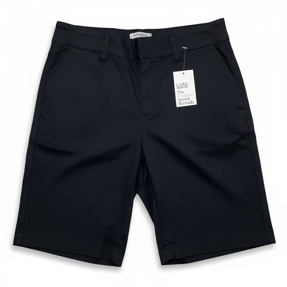 Croft and Barrow Black Bermuda Shorts Mid Rise Size 10 NWT Stretch